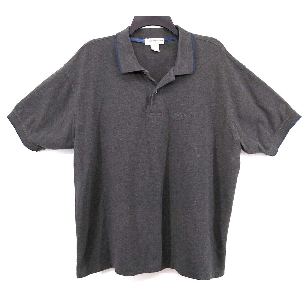 Norwegian Cruise Line Uniform Polo Shirt Adult Size XL Dark Gray Rugby Golf